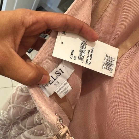 NWT HELSI Catherine sequin Floral Lace strapless Dress XS - Picture 11 of 11